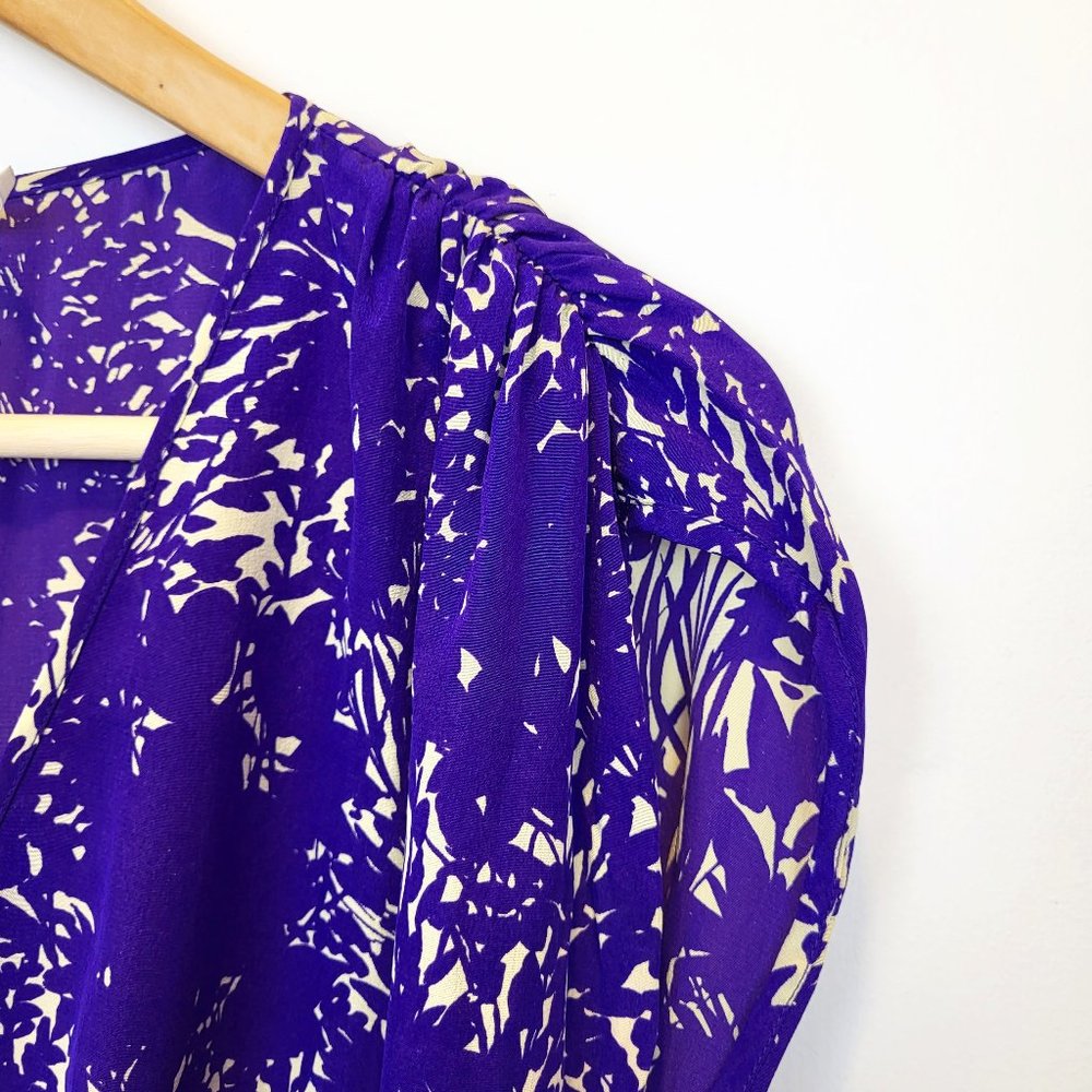 Kimchi Blue Urban Outfitters Purple Silk V Neck Mini Dress, Size Medium, EUC - Picture 3 of 6